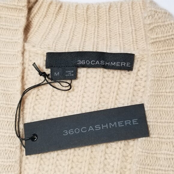 NWT 360 Cashmere Lizbeth 100% Cashmere Oversized Rib Knit Cardigan Shell $587 - Picture 14 of 15